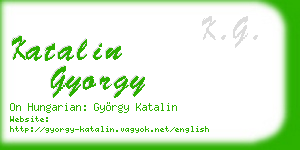 katalin gyorgy business card